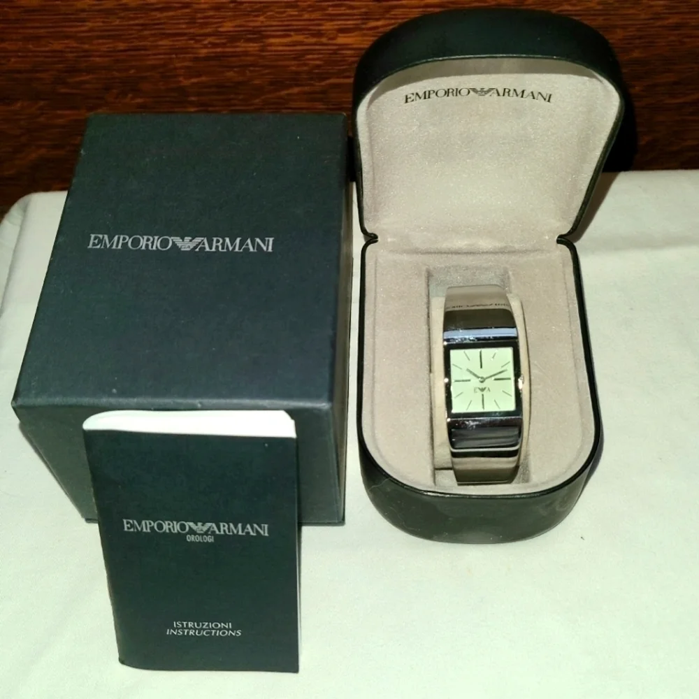 Unique Emporio Armani Stainless Steel Hard Band in Box